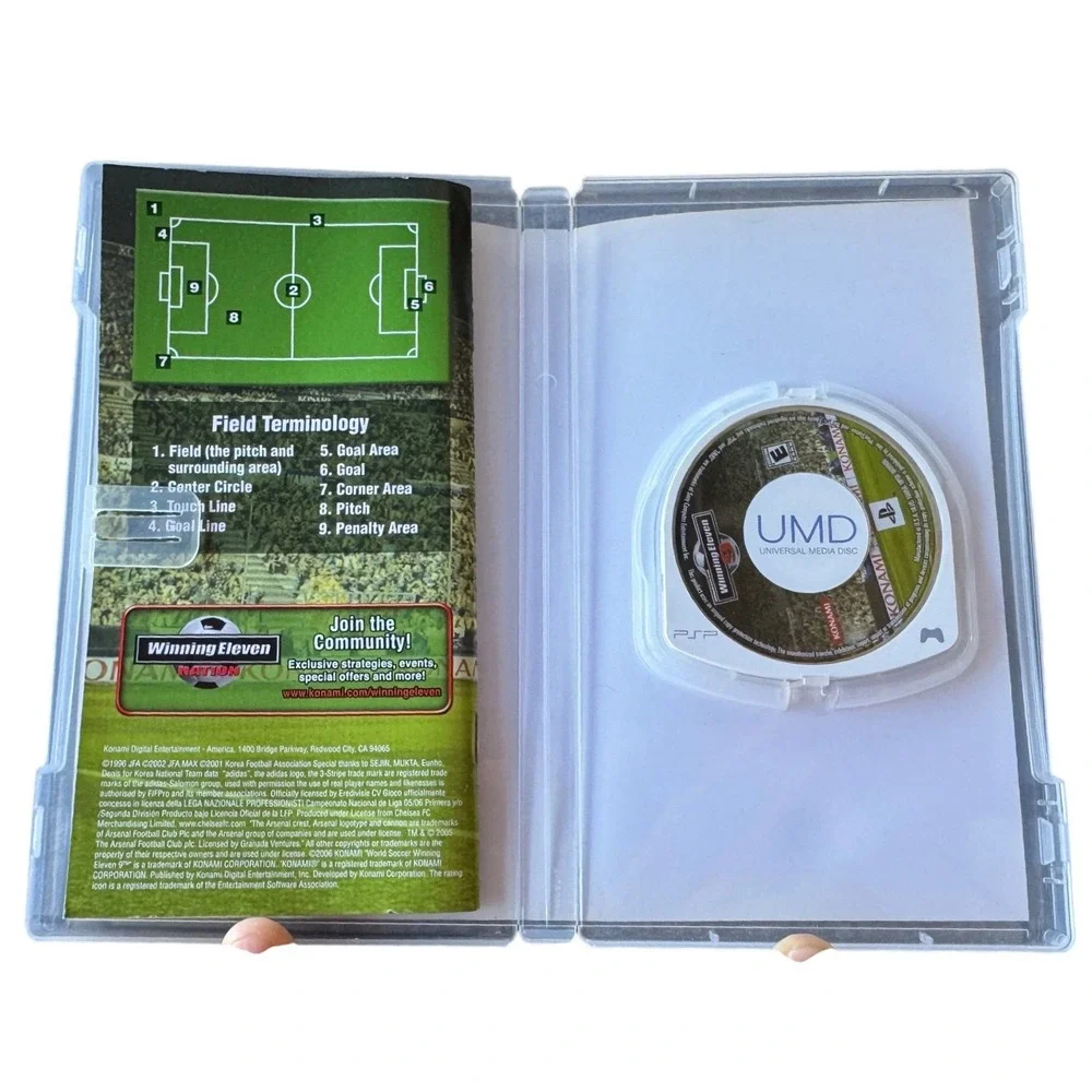 World Soccer Winning Eleven 9 Sony PSP Konami 2006 Soccer Video Game UMD E Rated